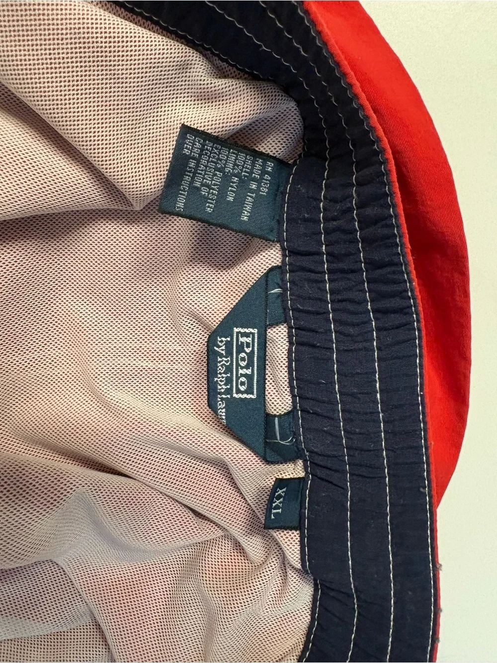 Ralph Lauren Red Men's Swim Trunks with Cargo Pocket